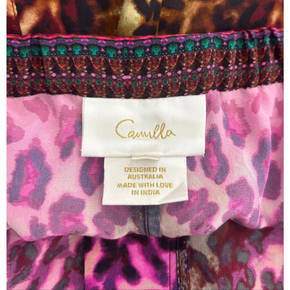 Camilla Surrealist Suspension Parachute Wide Leg Silk Pants Women’s Size L - Picture 10 of 13